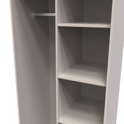 Pixel Tall Wardrobe Off-white 5 Shelves 77cm