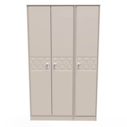 Pixel Tall Wardrobe Off-white 3 Doors 1 Shelf 116cm