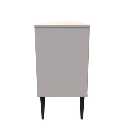 Pixel Large Sideboard Off-white 2 Shelves 6 Drawers 152cm