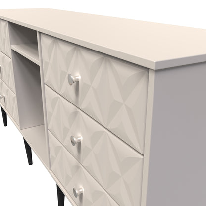 Pixel Large Sideboard Off-white 2 Shelves 6 Drawers 152cm