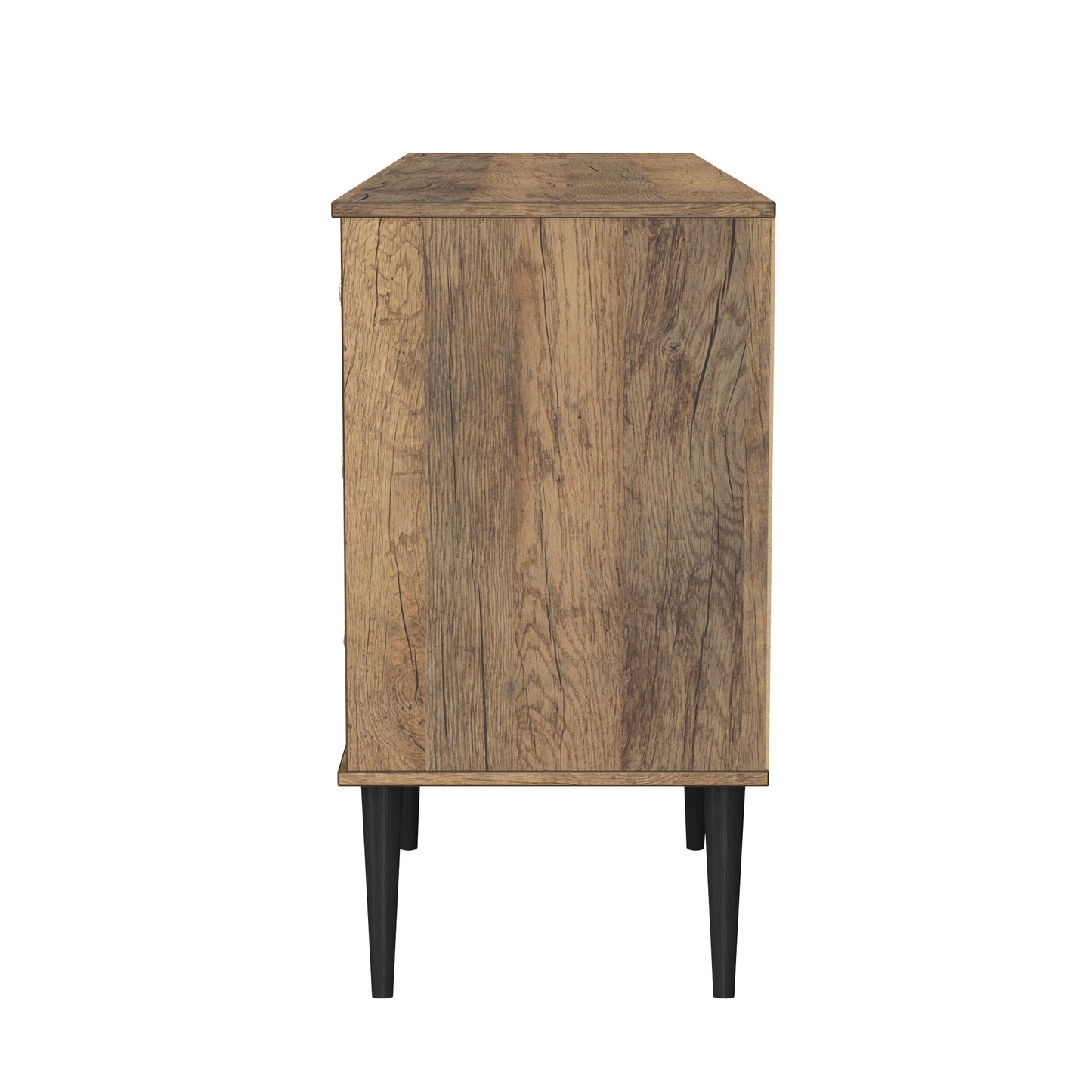 Pixel Large Sideboard White & Vintage Oak 2 Shelves 6 Drawers 152cm