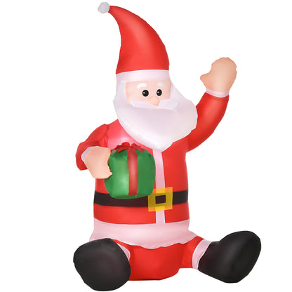 Homcom Christmas Inflatable Santa Claus Outdoor Home Seasonal Decoration w/ LED Light Primary Image