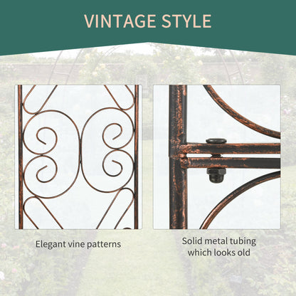 Metal Decorative Garden Rose Arch Arbour Trellis for Climbing Plants Support Archway Wedding Gate 120L x 30W x 226H cm