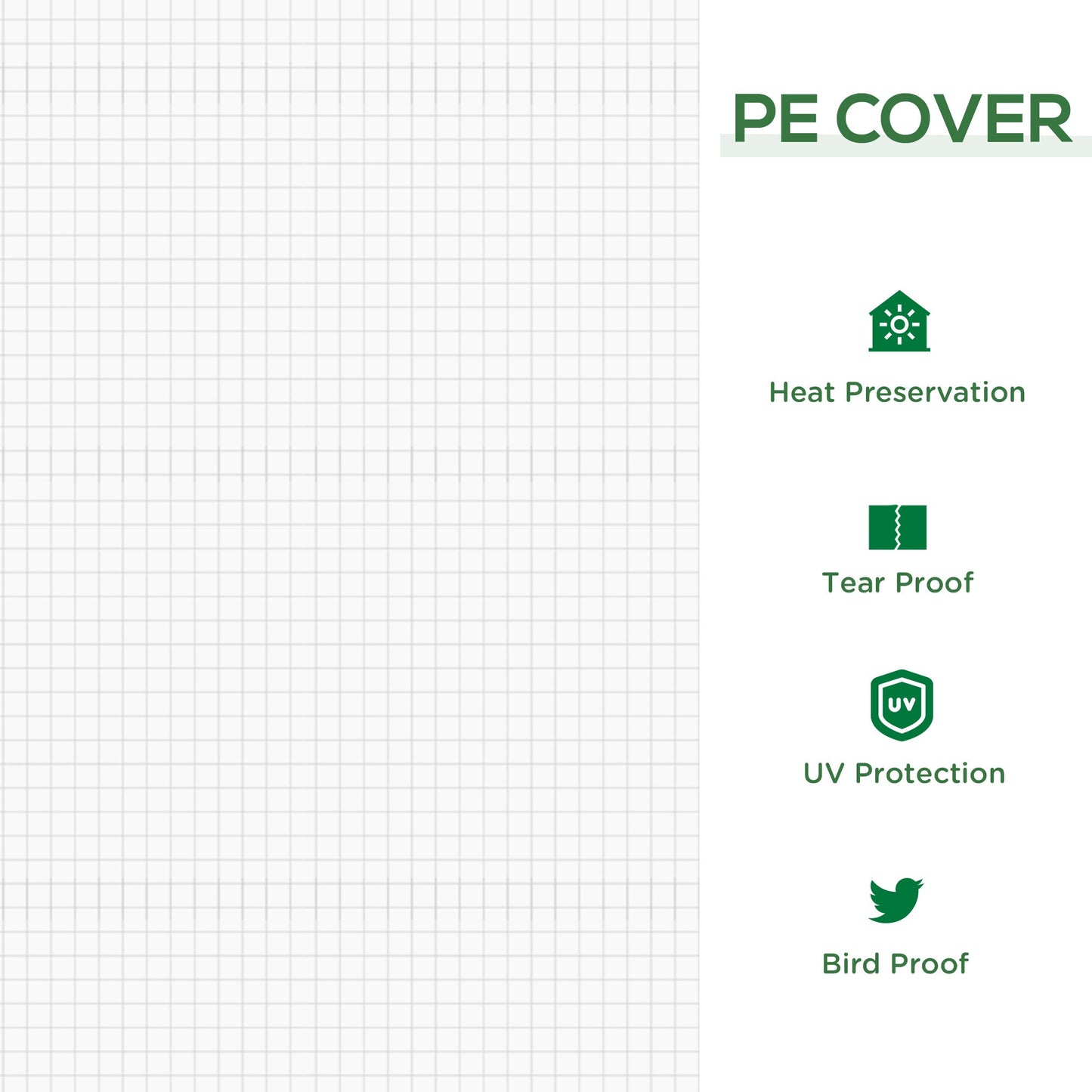 Mini Small Greenhouse with Steel Frame & PE Cover & Zippered Window Poly tunnel Steeple for Plants Vegetables