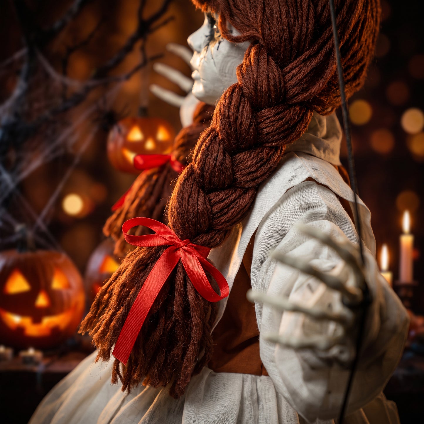 Animated Swinging Girl Halloween Decoration - 80cm