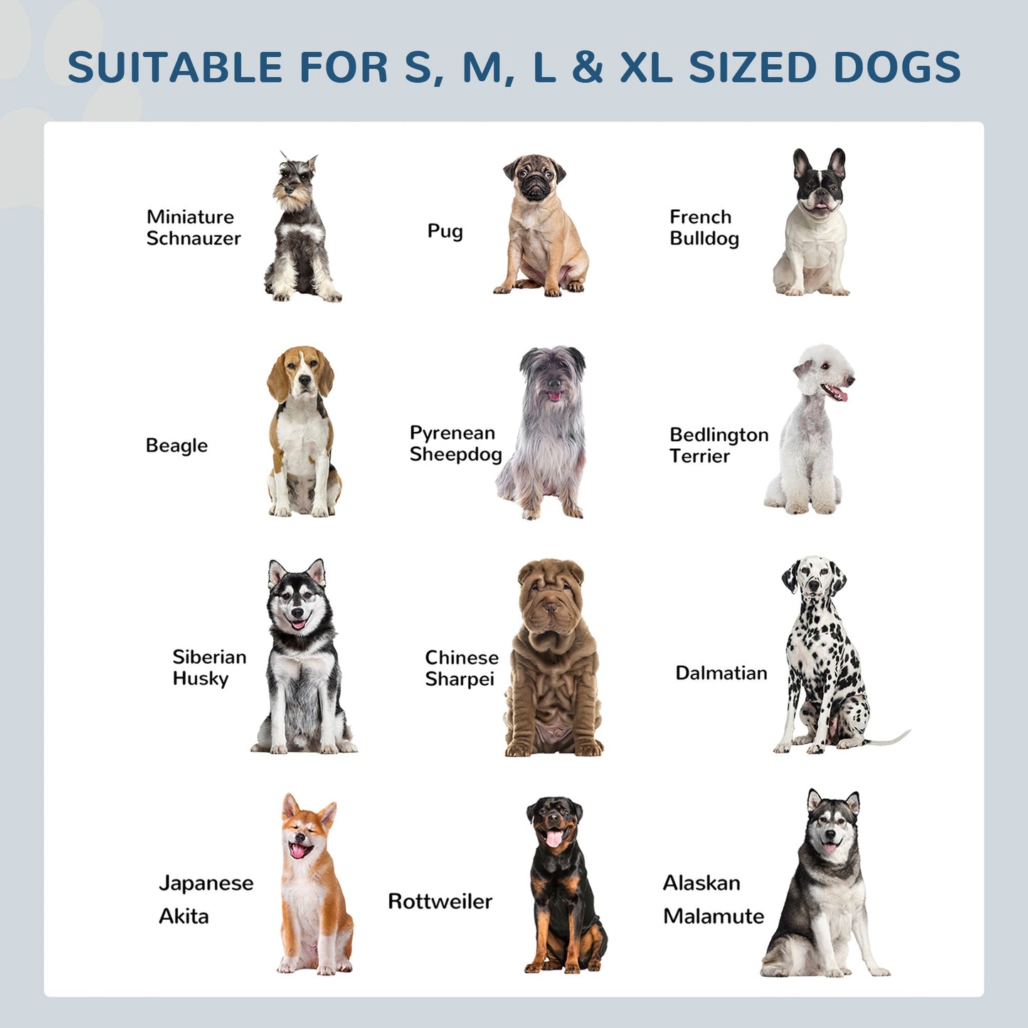 PawHut Raised Dog Bowls with Stand Adjustable Raised Pet Feeder with 2 Removable Stainless Steel Bowls for Small to Extra Large Dogs