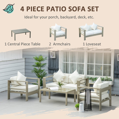 Outsunny 4 Pieces Outdoor Garden Furniture Set