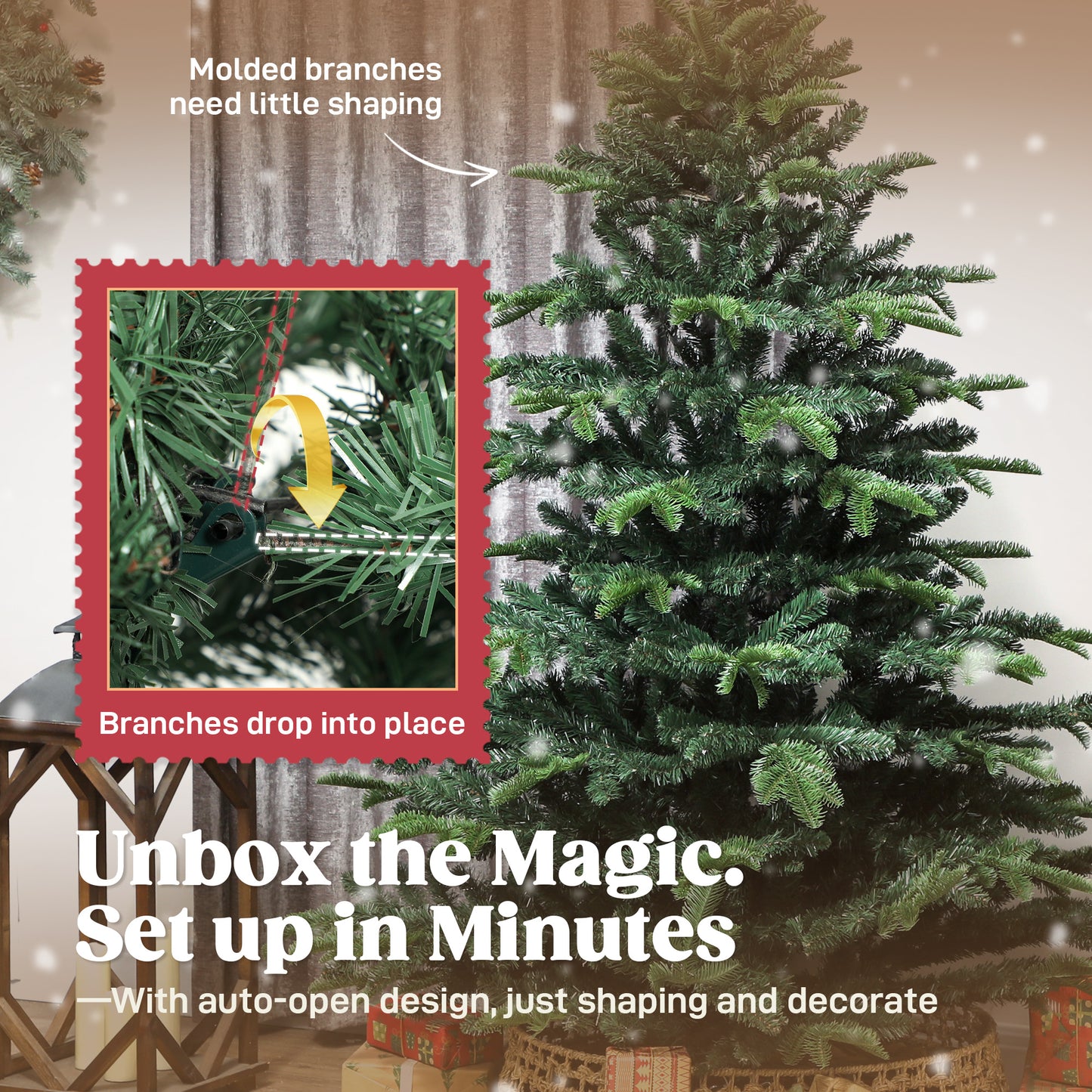 6ft Christmas Tree Artificial -  1062 Tips