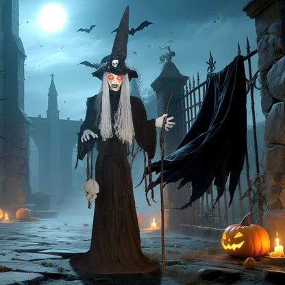 Animated Witch Halloween Decoration - 170cm