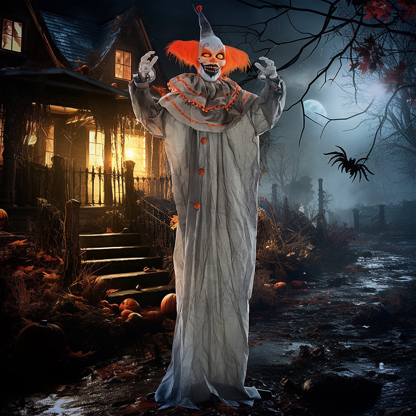 Animated Clown Halloween Decoration - 183cm Primary Image