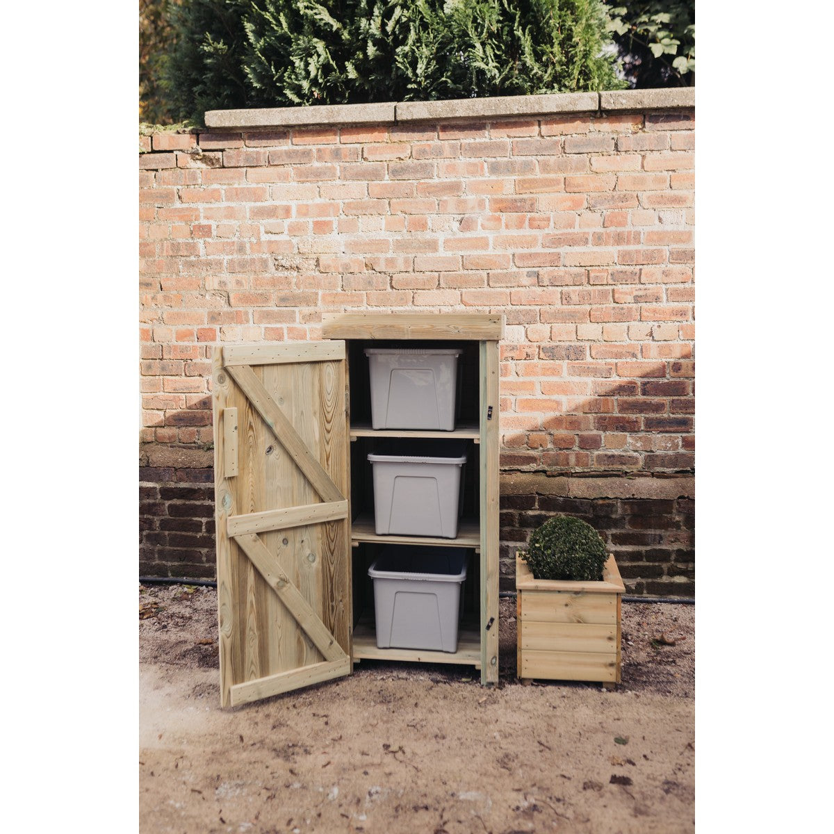 Ascot Garden Bin Store 67cm wide x 75cm deep by Churnet Valley - RS02