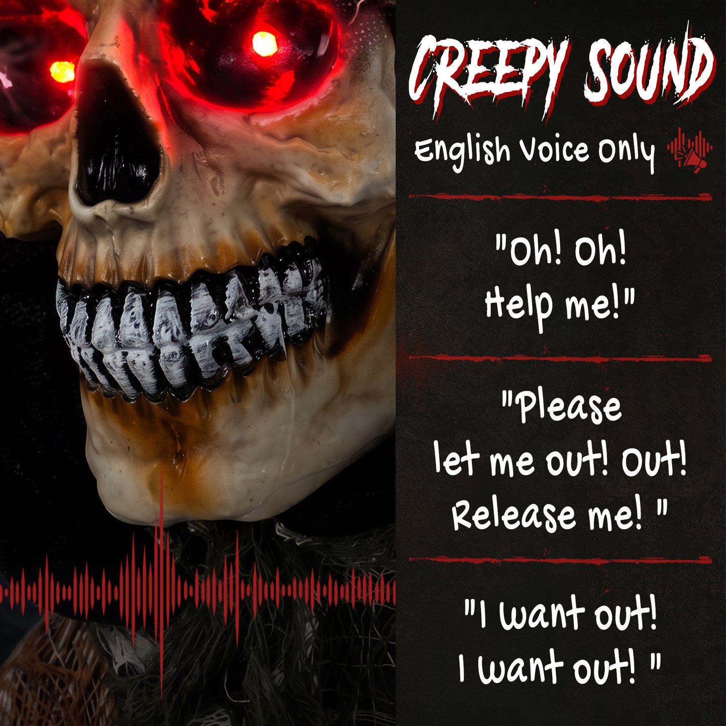 Animated Grim Reaper Halloween Decoration - 170cm
