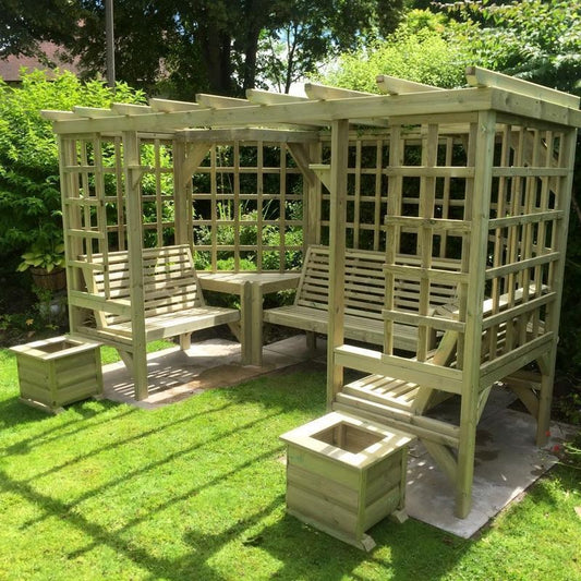 Riviera Garden Arbour by Churnet Valley - 7 Seats