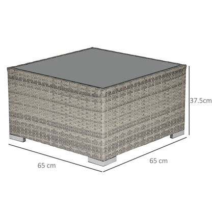 Square PE Wicker Rattan Table