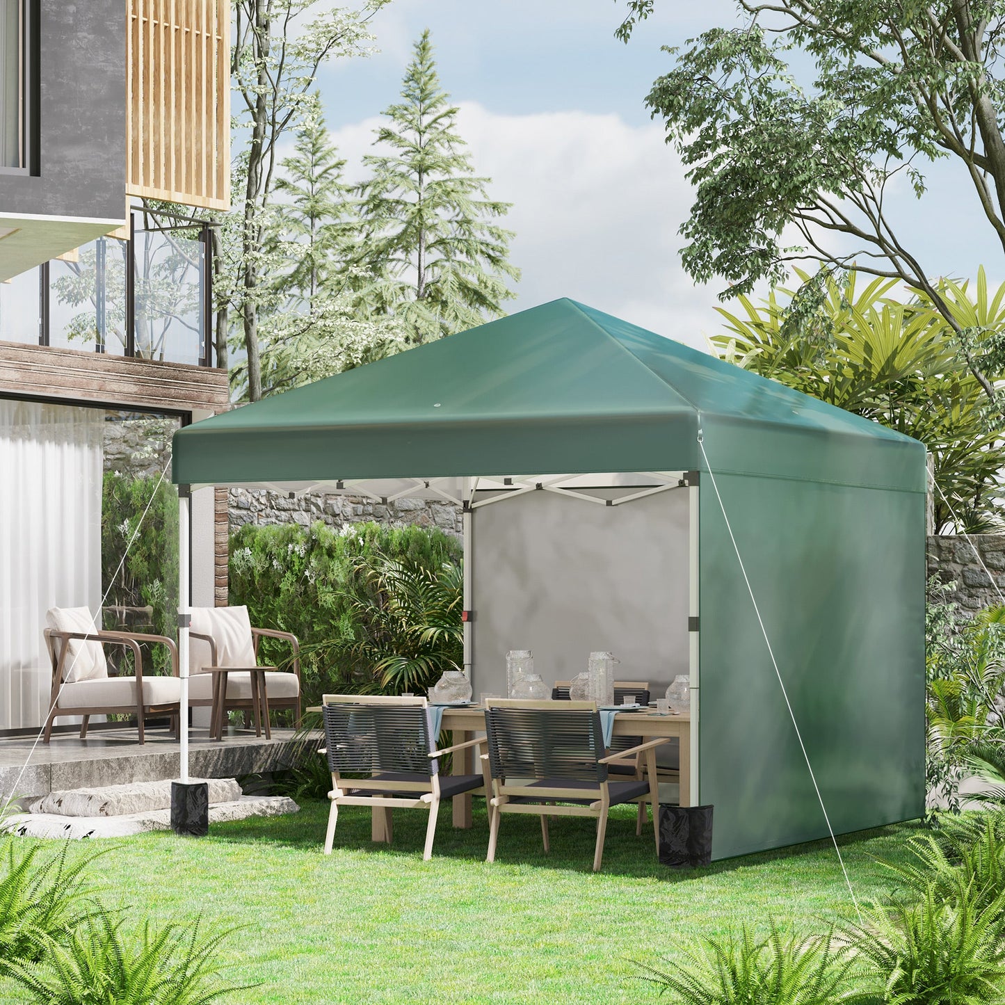 3 x 3 M Pop Up Gazebo with 2 Sidewalls