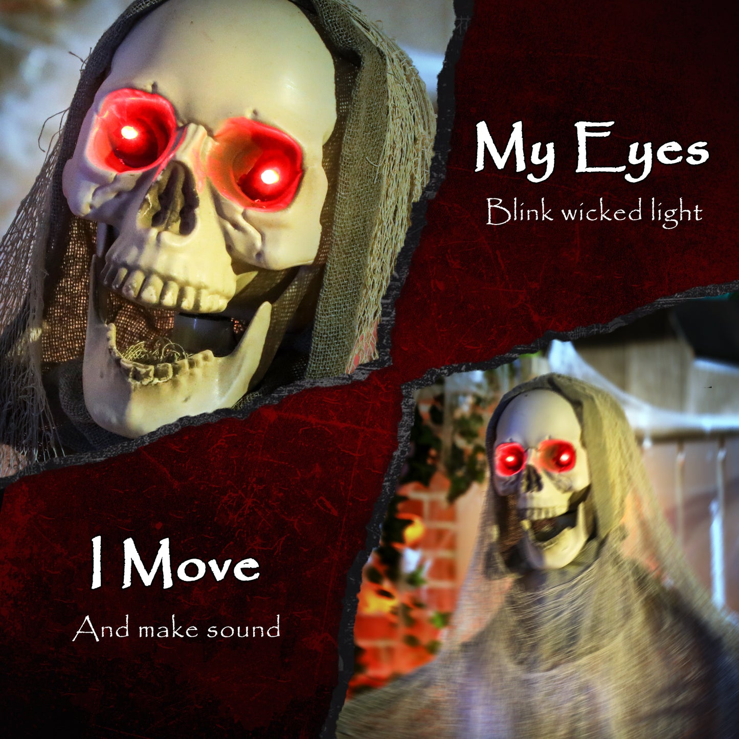 Animated Grim Reaper Halloween Decoration - 183cm