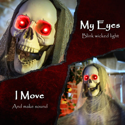 Animated Grim Reaper Halloween Decoration - 183cm