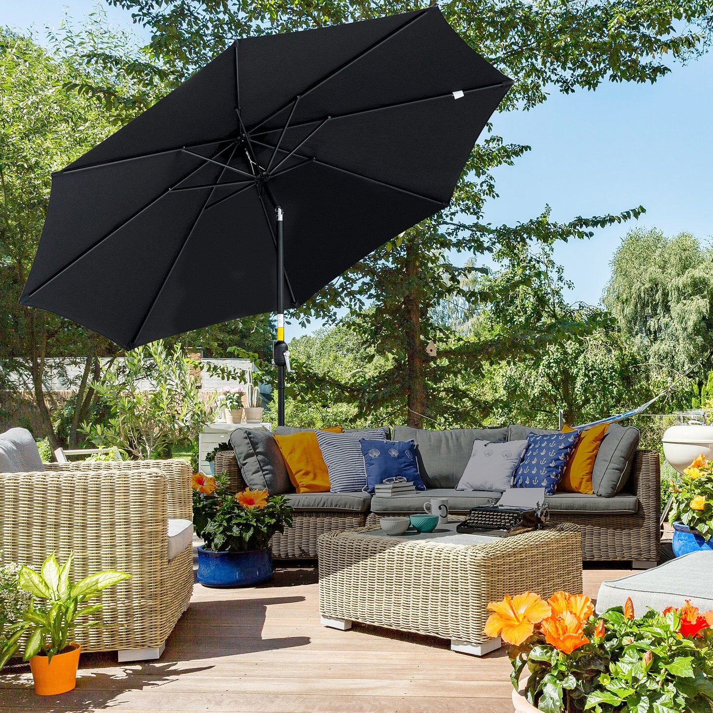 3M Tilting Parasol Garden Umbrellas