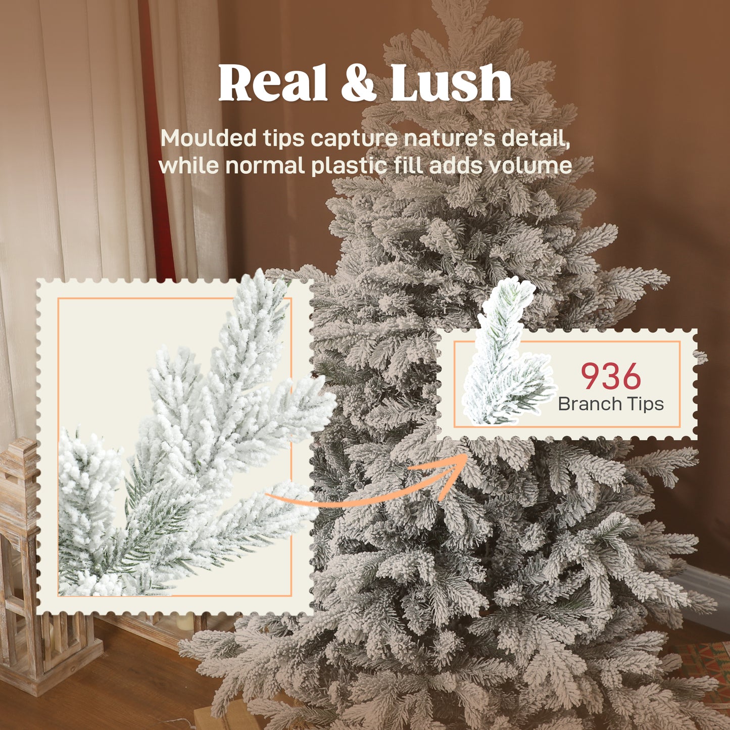 5ft Christmas Tree Artificial - White Frosted Green  936 Tips