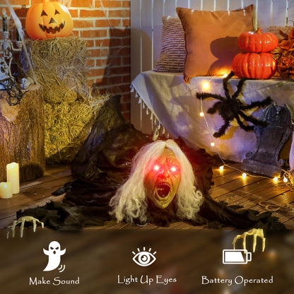 Animated Crawling Zombie Halloween Decoration - 183cm