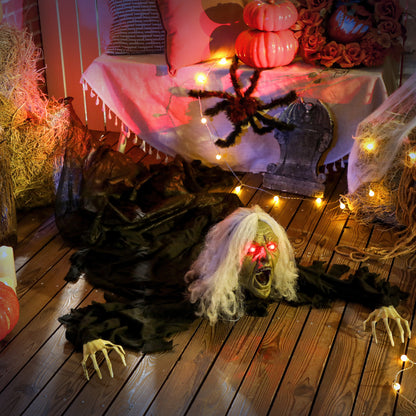 Animated Crawling Zombie Halloween Decoration - 183cm
