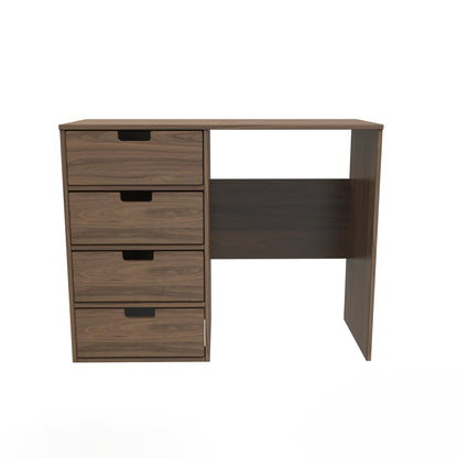 Shanghai B Desk Dark Walnut 4 Drawers 97cm