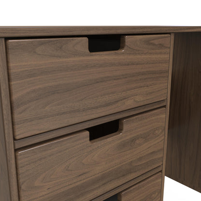 Shanghai B Desk Dark Walnut 4 Drawers 97cm