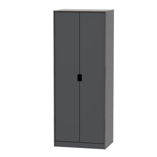 Shanghai B Tall Wardrobe Dark Grey 1 Shelf 77cm