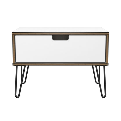 Shanghai C Side Table White 1 Drawer 58cm
