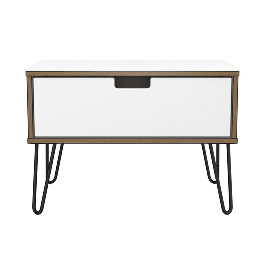 Shanghai C Side Table White 1 Drawer 58cm