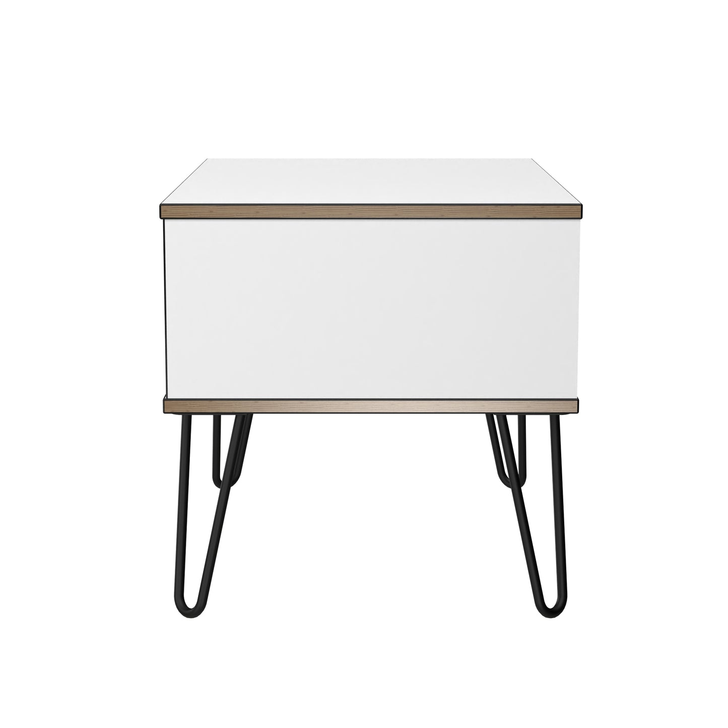 Shanghai C Side Table White 1 Drawer 58cm