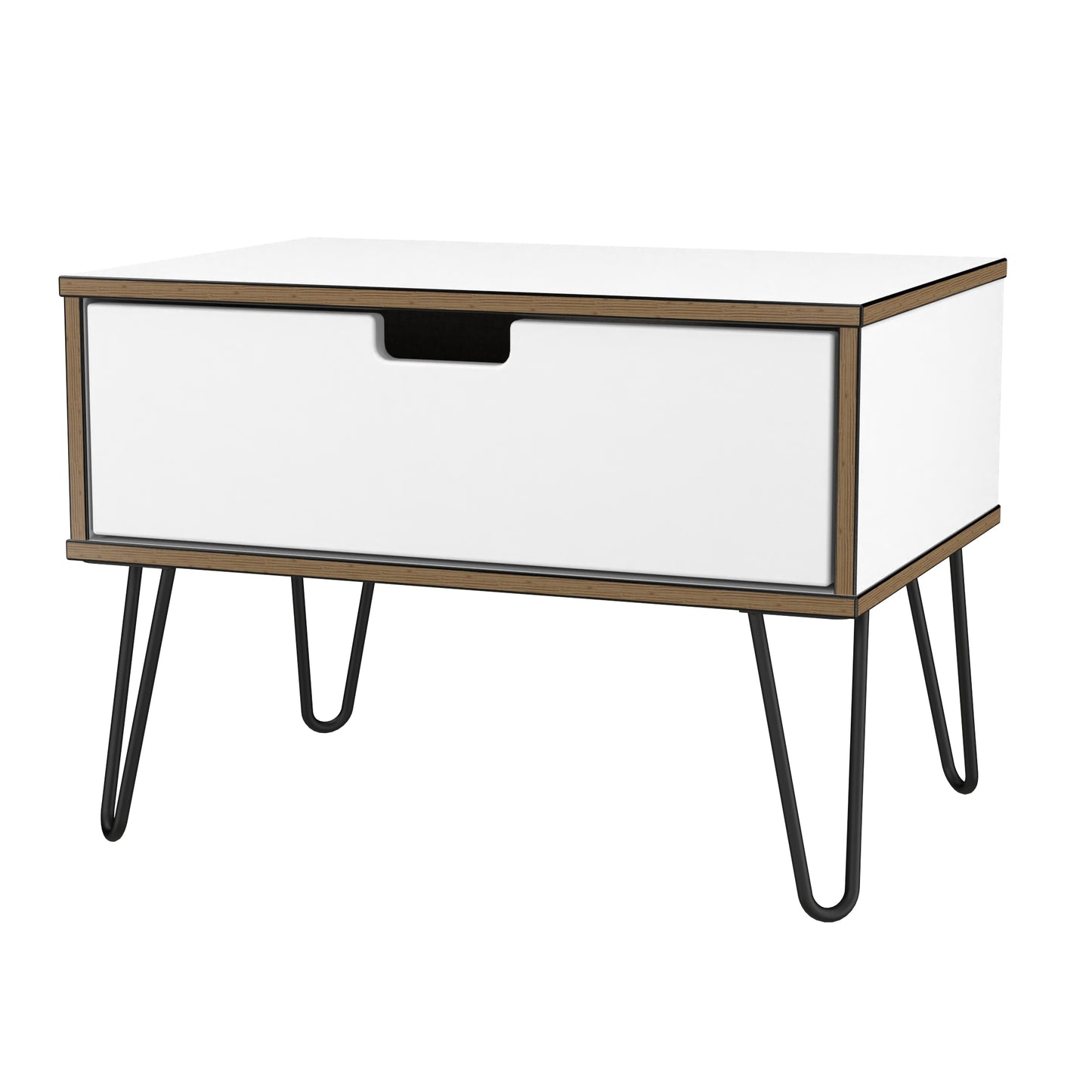 Shanghai C Side Table White 1 Drawer 58cm