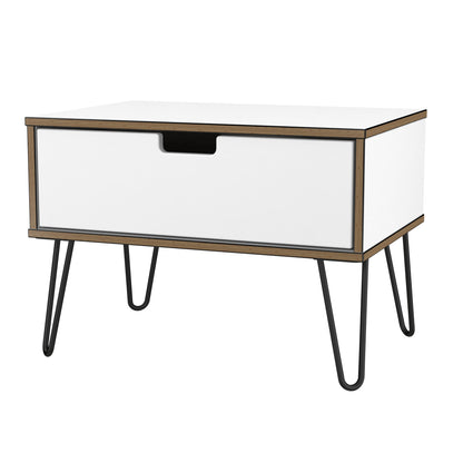 Shanghai C Side Table White 1 Drawer 58cm