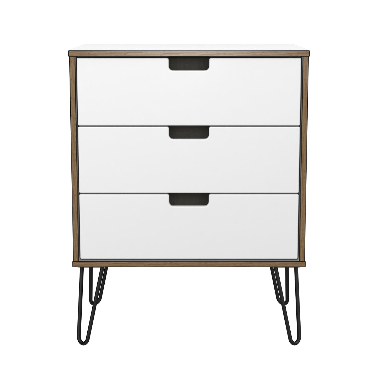 Shanghai C Chest of Drawers White 3 Drawers 58cm