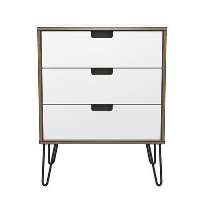 Shanghai C Chest of Drawers White 3 Drawers 58cm
