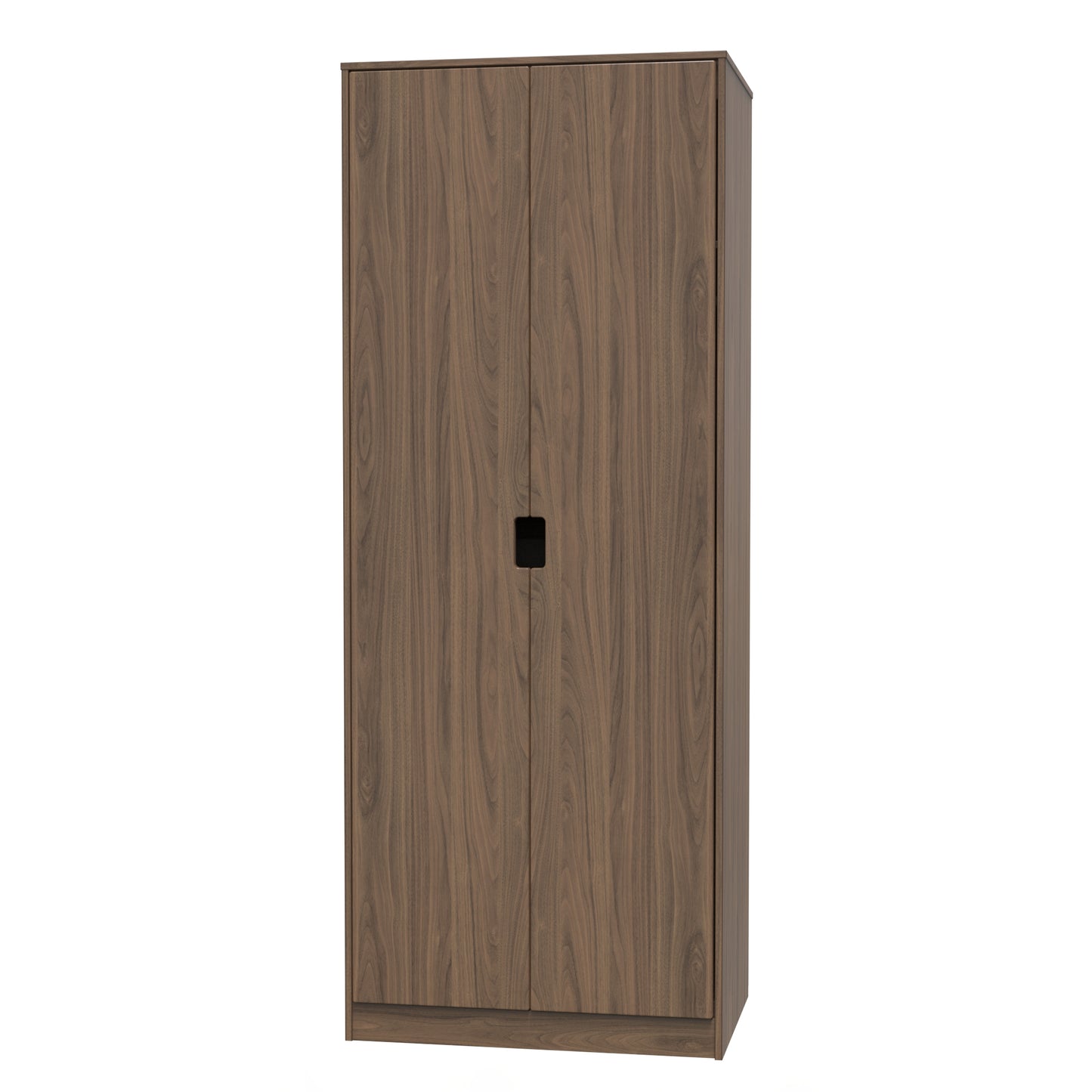 Shanghai C Tall Wardrobe Dark Walnut 1 Shelf 77cm