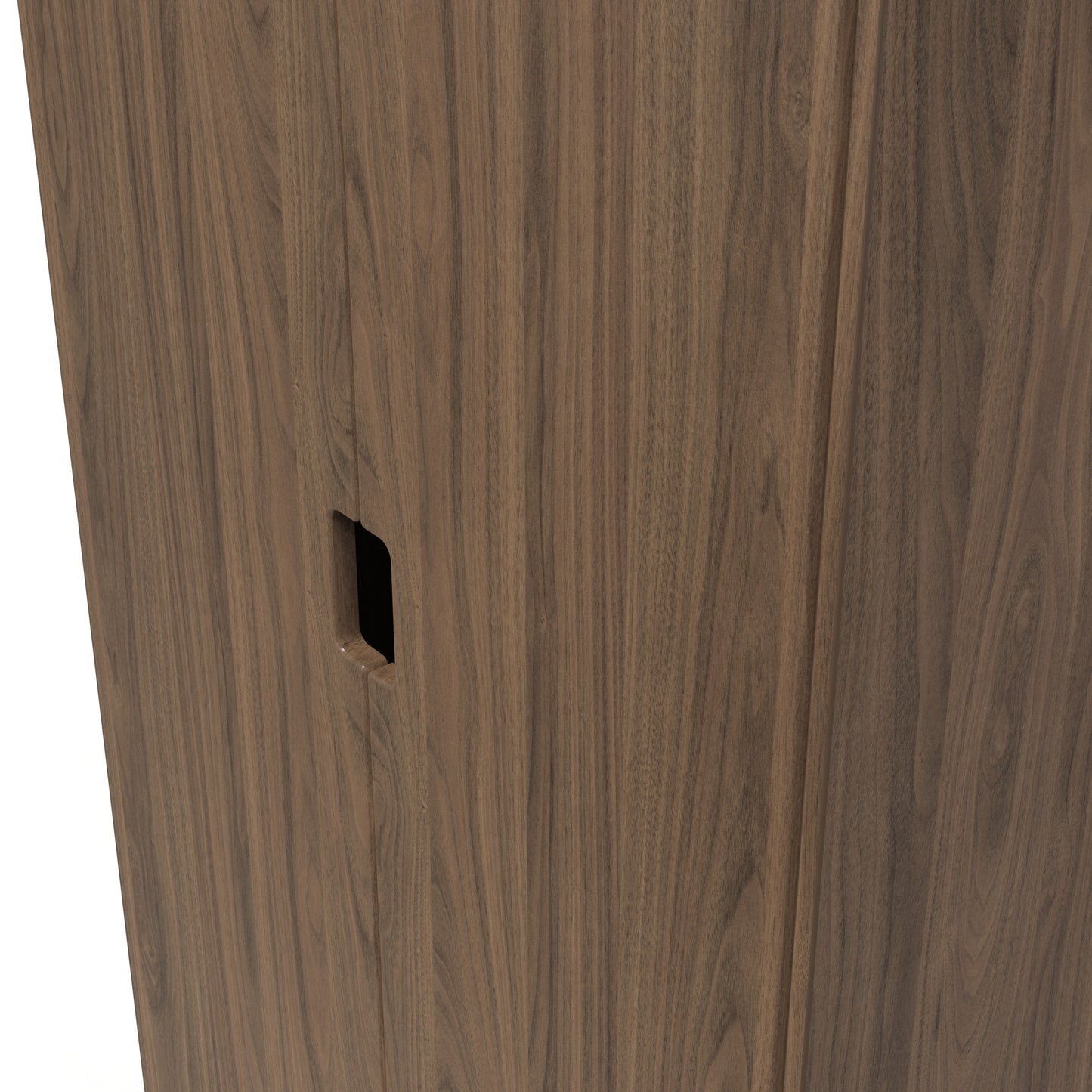 Shanghai C Tall Wardrobe Dark Walnut 1 Shelf 77cm
