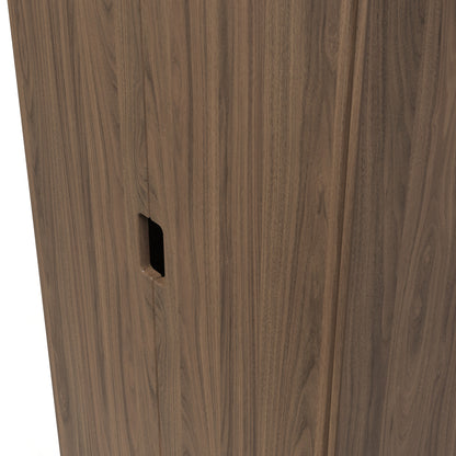 Shanghai C Tall Wardrobe Dark Walnut 1 Shelf 77cm