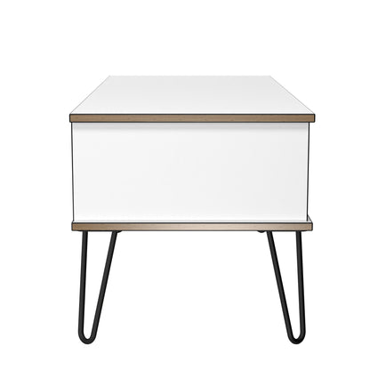 Shanghai C Coffee Table White 1 Shelf 1 Drawer 92cm