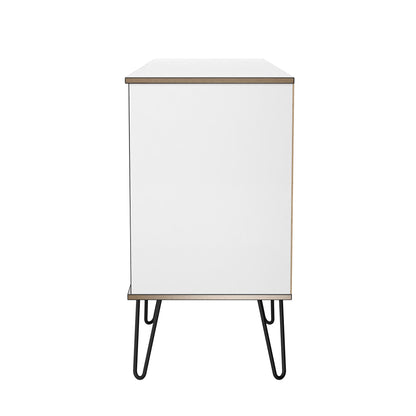 Shanghai C Large Sideboard White 2 Shelves 6 Drawers 152cm