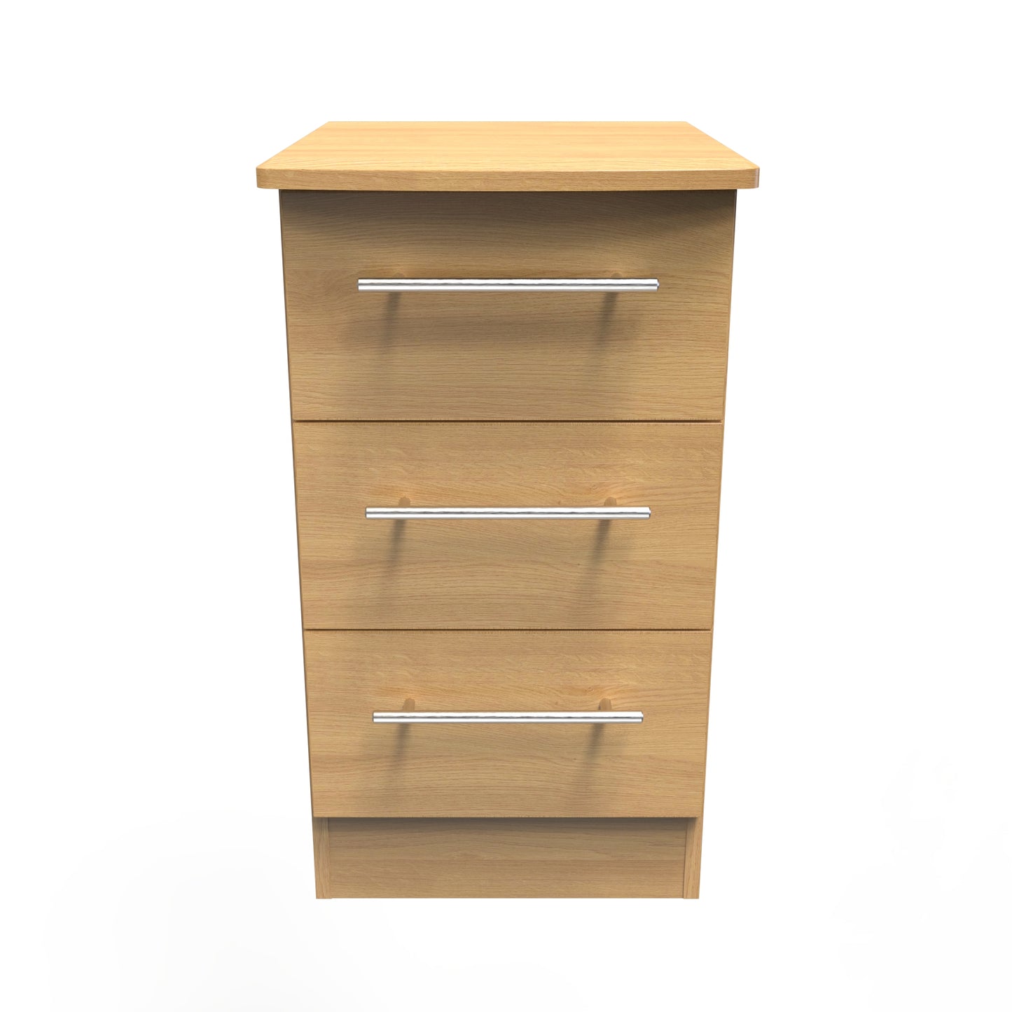 Sherwood Bedside Table Natural 3 Drawers 40cm