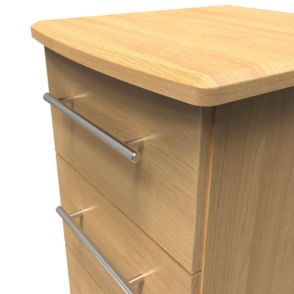 Sherwood Bedside Table Natural 3 Drawers 40cm
