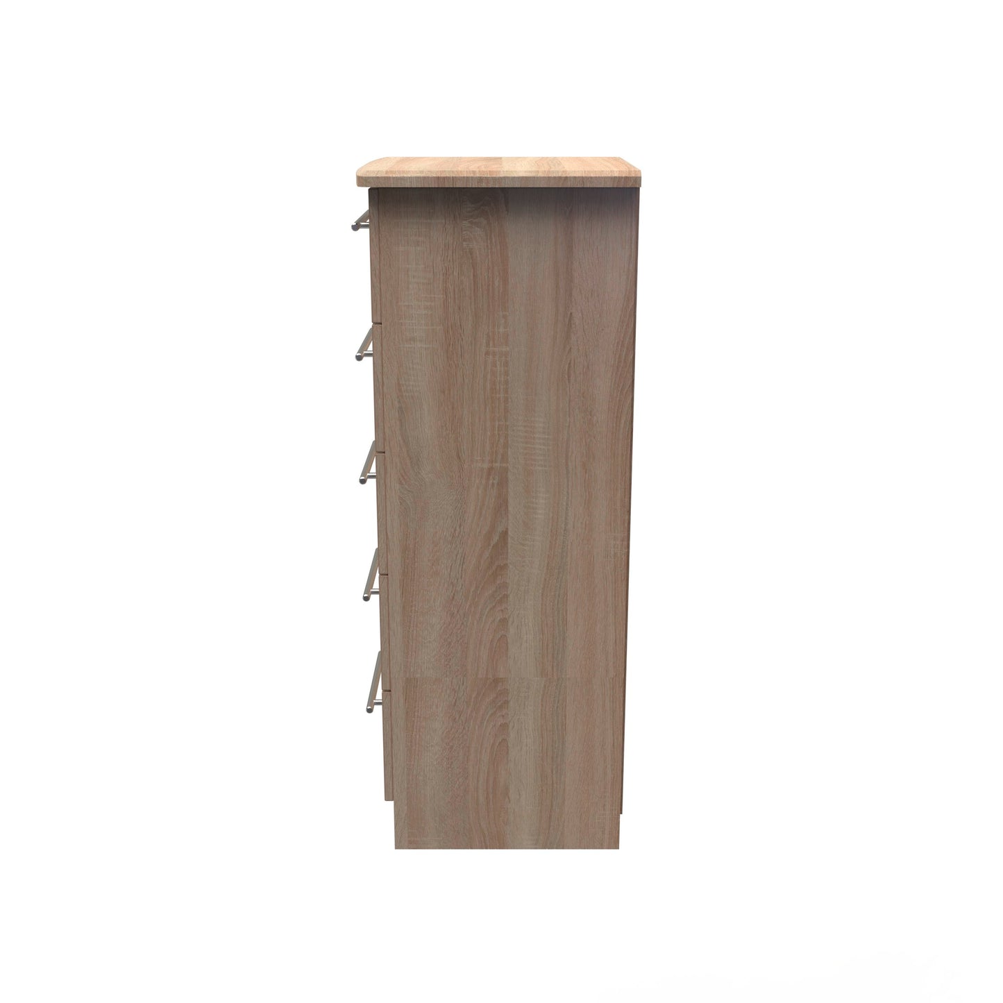 Sherwood Tall Tallboy Light Oak 5 Drawers 40cm