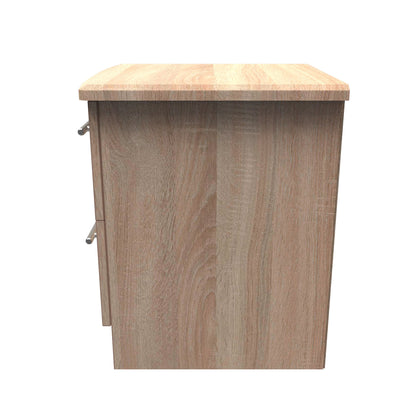 Sherwood Bedside Table Light Oak 2 Drawers 40cm
