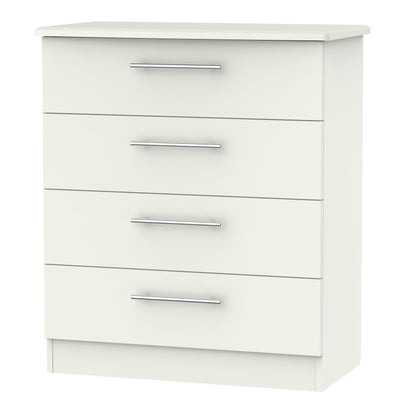 Sherwood Chest of Drawers White 4 Drawers 77cm