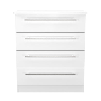 Sherwood Chest of Drawers White 4 Drawers 77cm