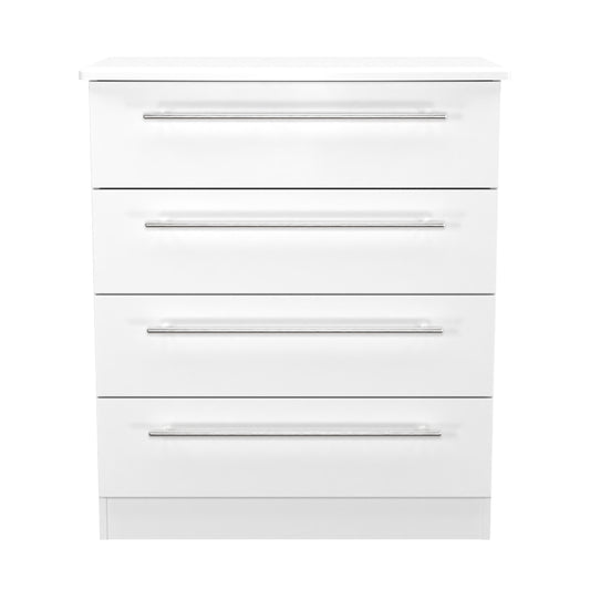 Sherwood Chest of Drawers White 4 Drawers 77cm
