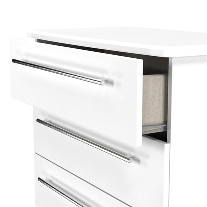 Sherwood Chest of Drawers White 4 Drawers 77cm