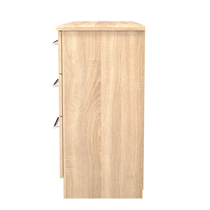 Sherwood Desk Light Oak 6 Drawers 128cm