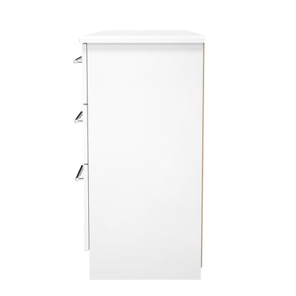 Sherwood Desk White 6 Drawers 128cm